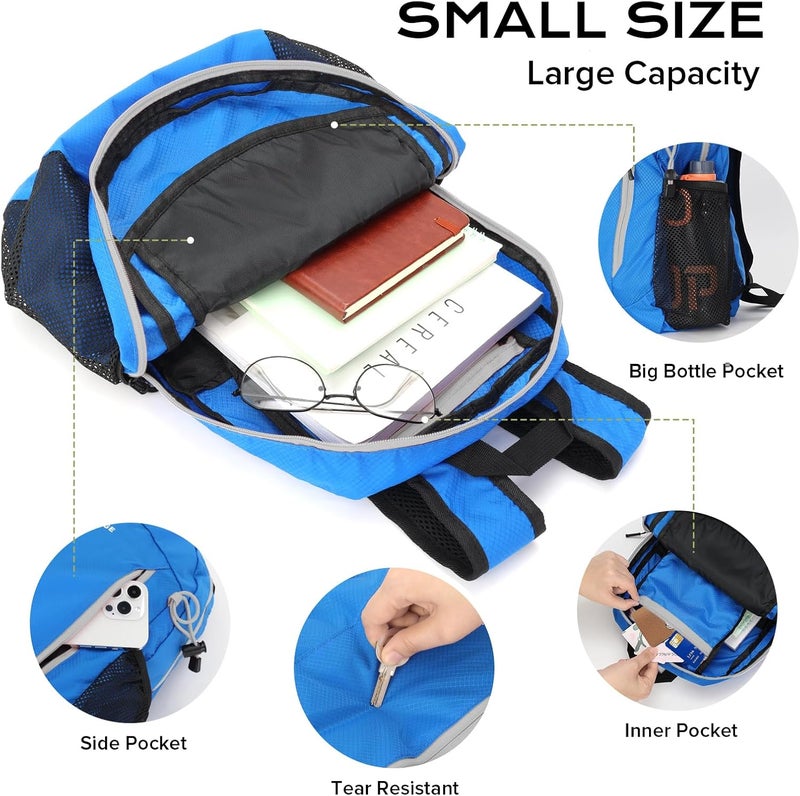 VPBAGE Store 15L Water-resistant Hiking Daypack, Small Backpack Travel Outdoor, Lightweight Day Pack with Tool Loops - Image 3